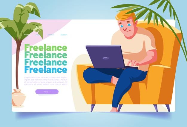 A Definitive Guide: How To Build Apps? 11 freelance banner with man work laptop 107791 7074