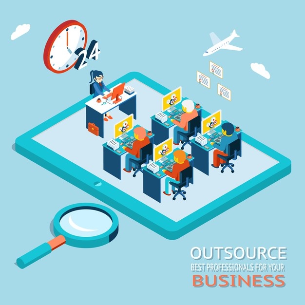 A Definitive Guide: How To Build Apps? 10 outsourcing best professionals business advice counseling global work marketplace web office with people working computer 1284 42662