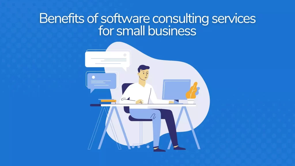 Benefits of Software Consulting Services for Small Business 10 purple-yellow-3d-illustration-marketing-blog-banner